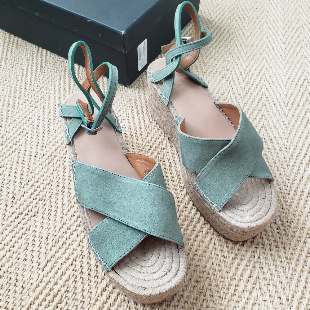 Rag & Bone Hera Espradille Wedge Sandal sz 39.5